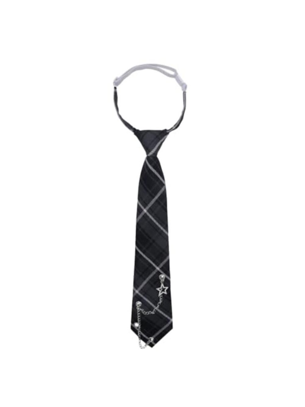 Ties for Women Pre-Tied Neck Tie with Metal Chain